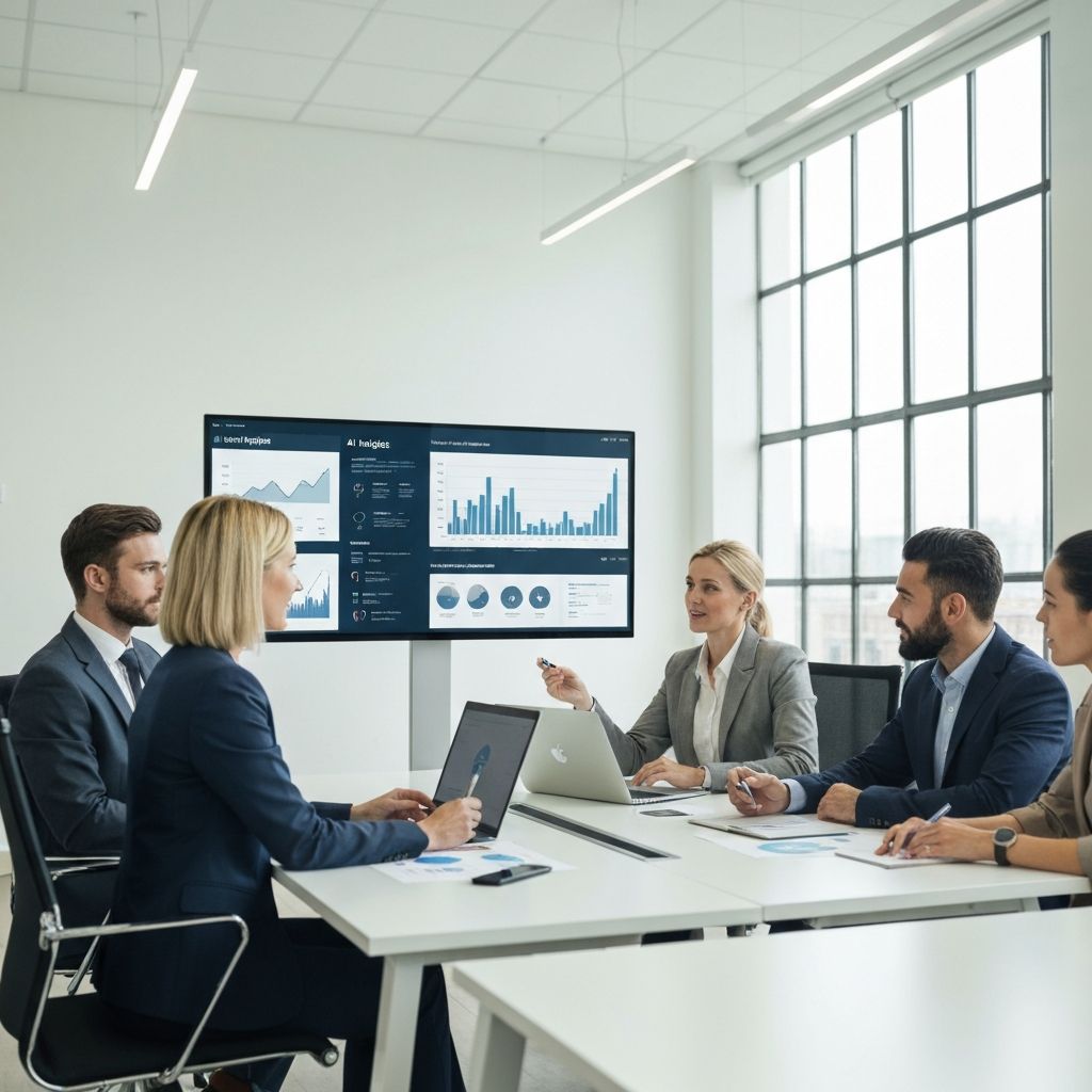 Zespół biznesowy z AI